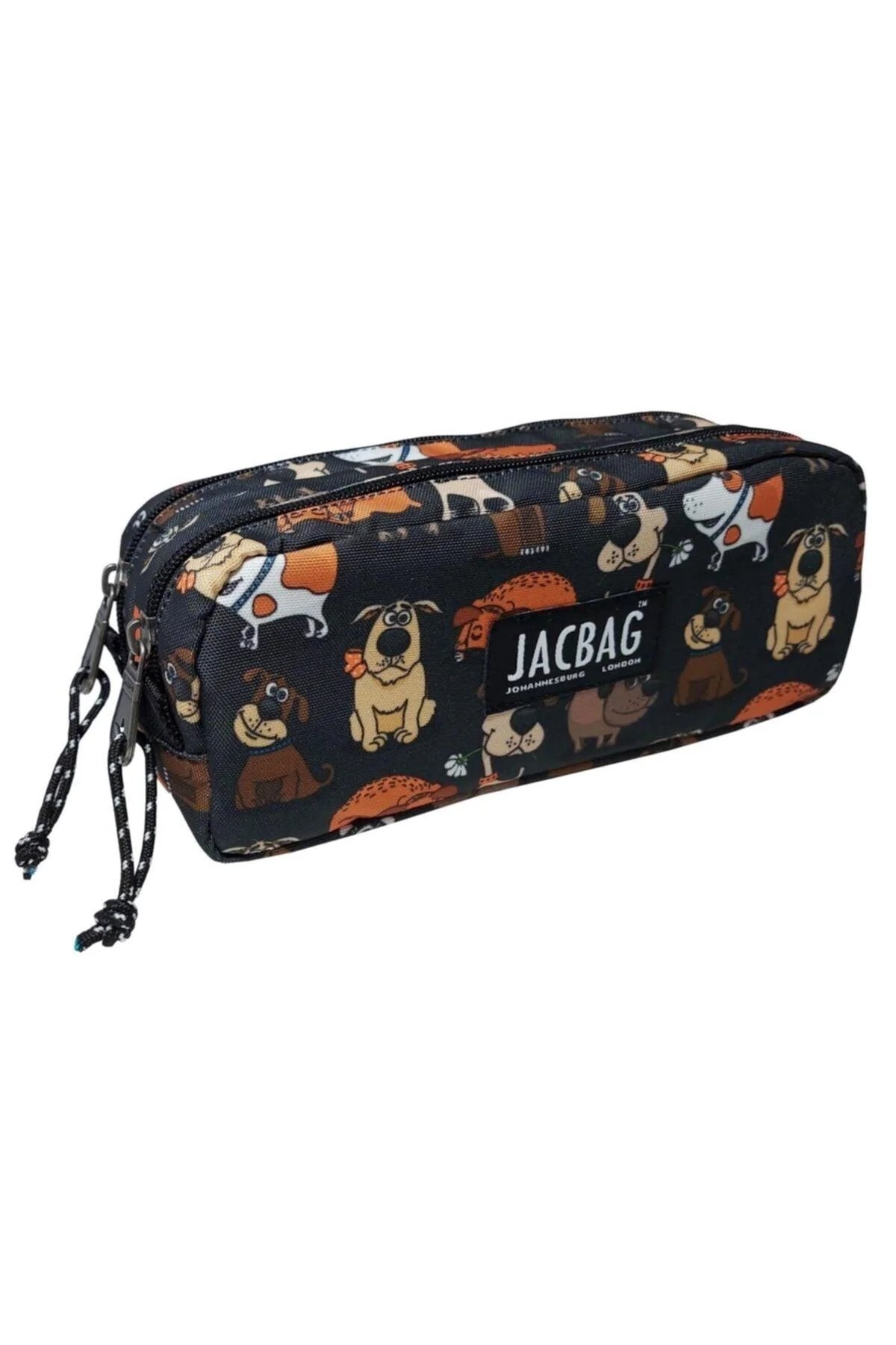 Large dual-compartment zippered pencil case, 24 x 9.5 x 4 cm