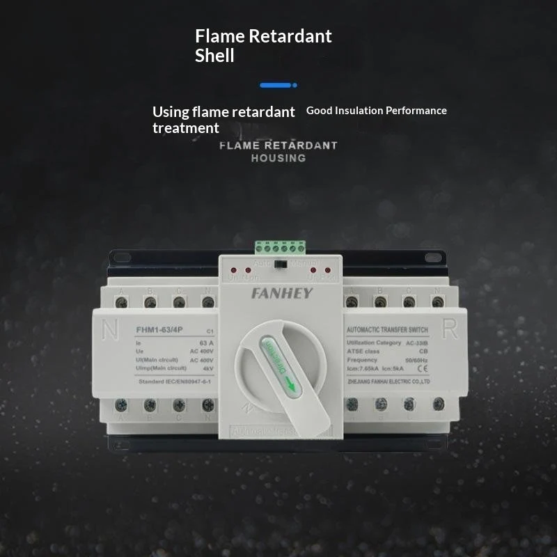 Dual Power Source Transfer Switch for Automatic Backup
