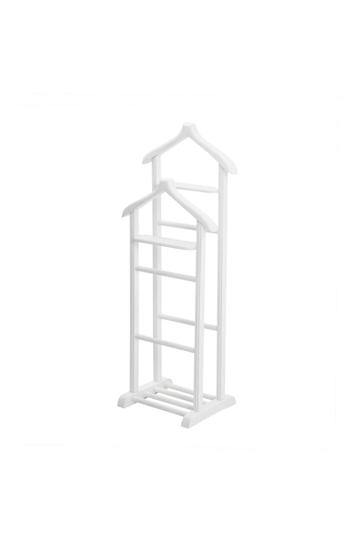 White double-top butler cabinet with beech wood finish 120x33x46 cm