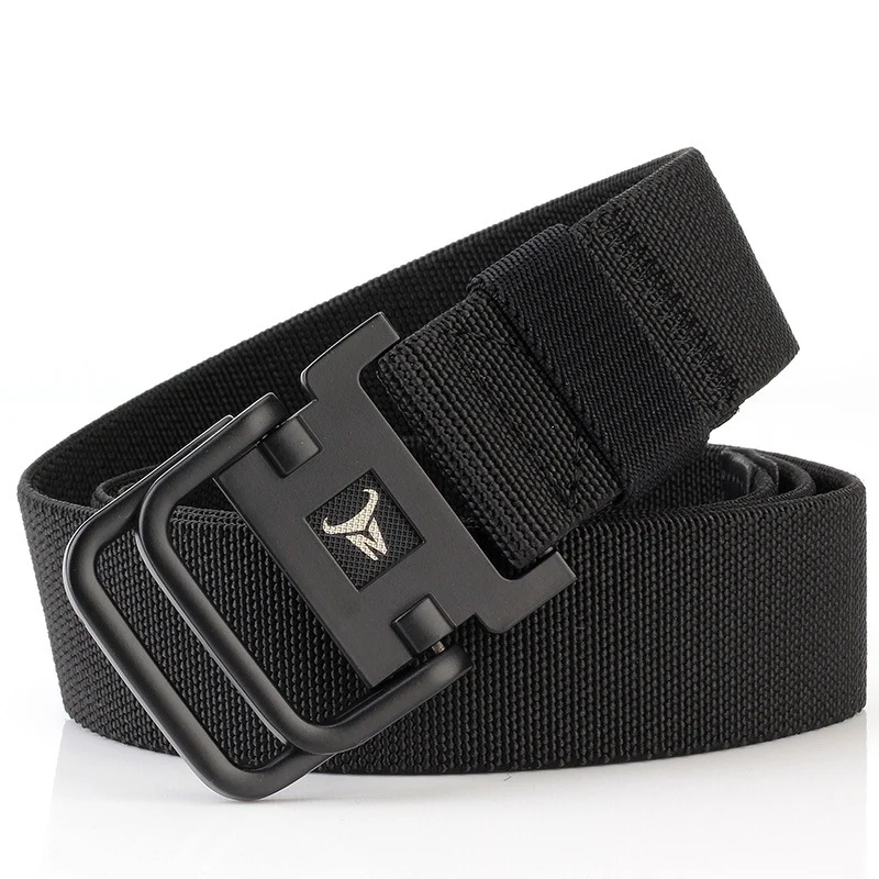 Durable Canvas Belt with Double Ring Buckle