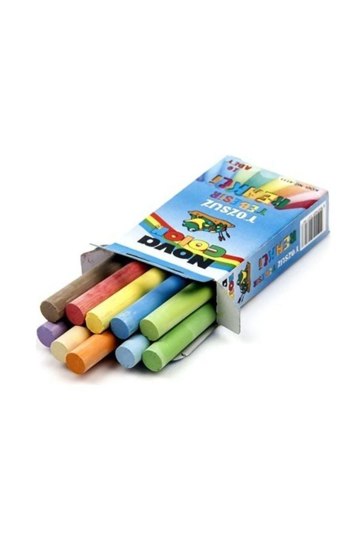Dust-free chalk set in 10 colors for classroom and art use