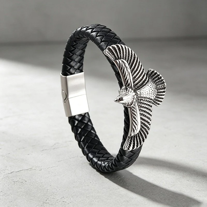 Eagle Leather Men's Bracelet