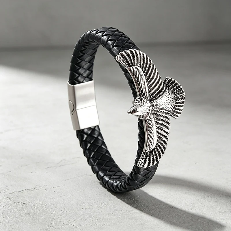 Eagle Leather Men's Bracelet