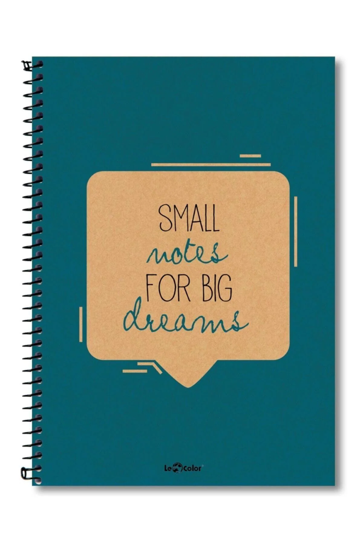 Blue kraft paper spiral notebook with hardcover 17x24cm