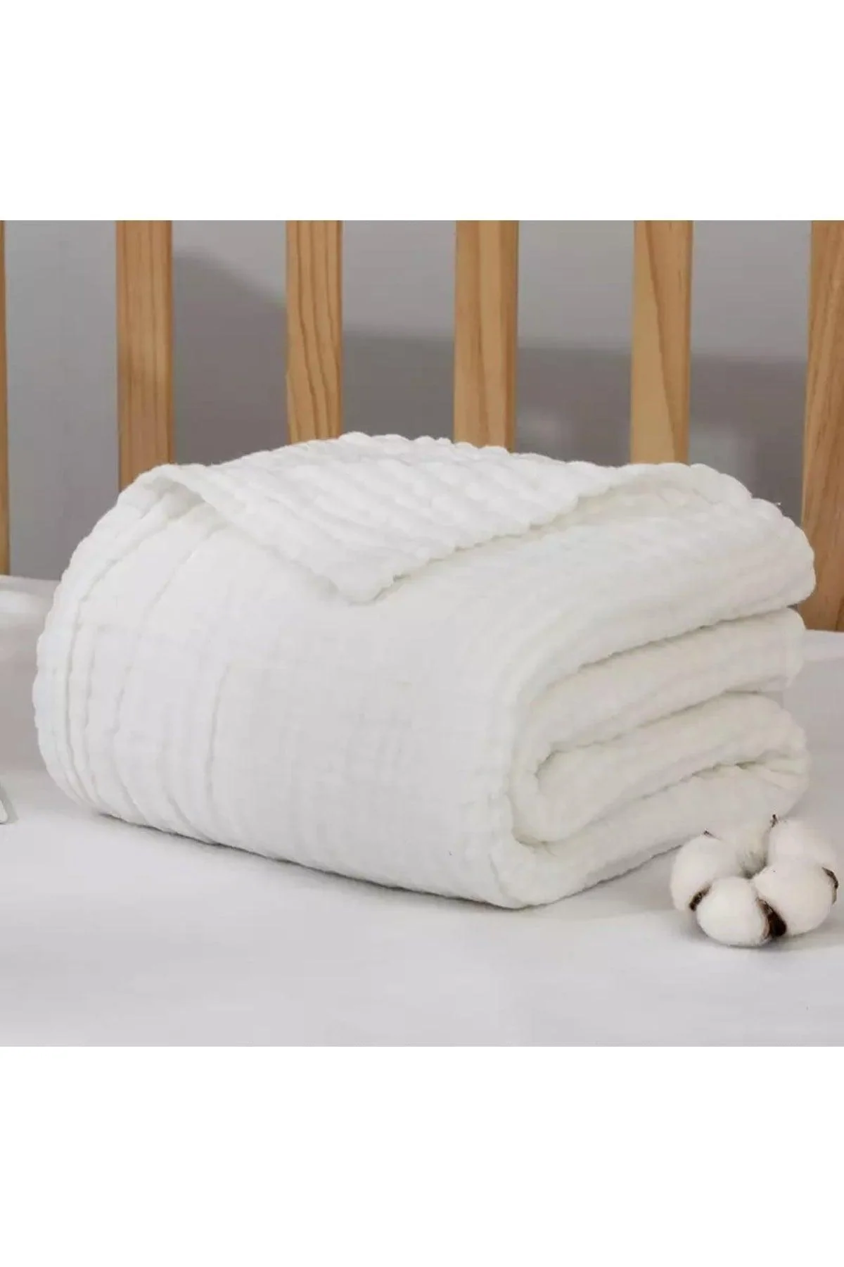 100% Cotton Muslin Throw Blanket – Machine Washable and Breathable
