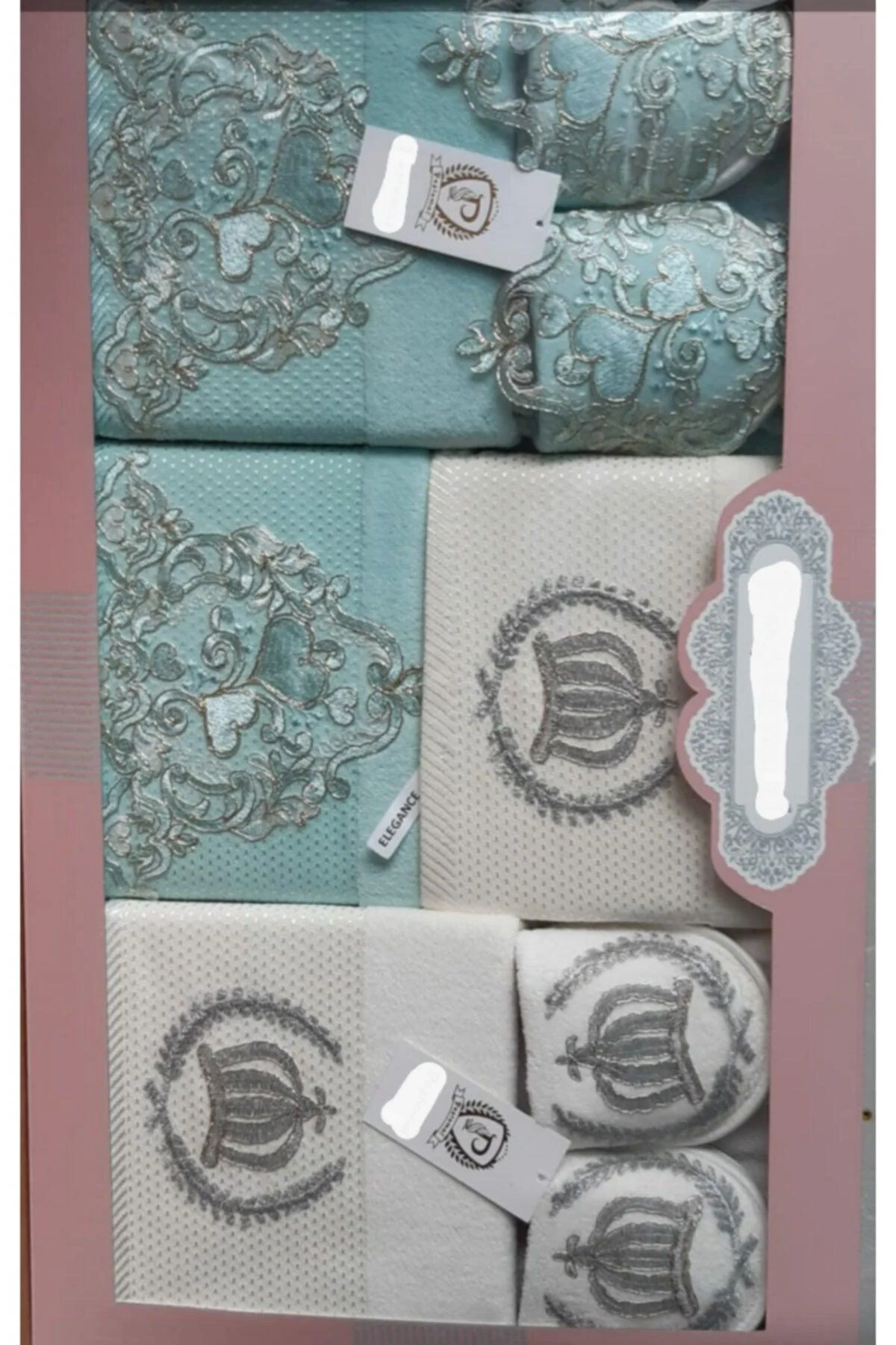 Turkish peshtemal bathrobe set with matching towels and slippers