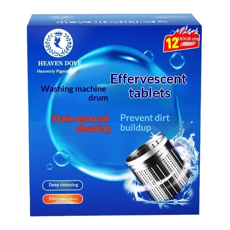 Effervescent Washing Machine Cleaning Tablets - Universal Stain Remover