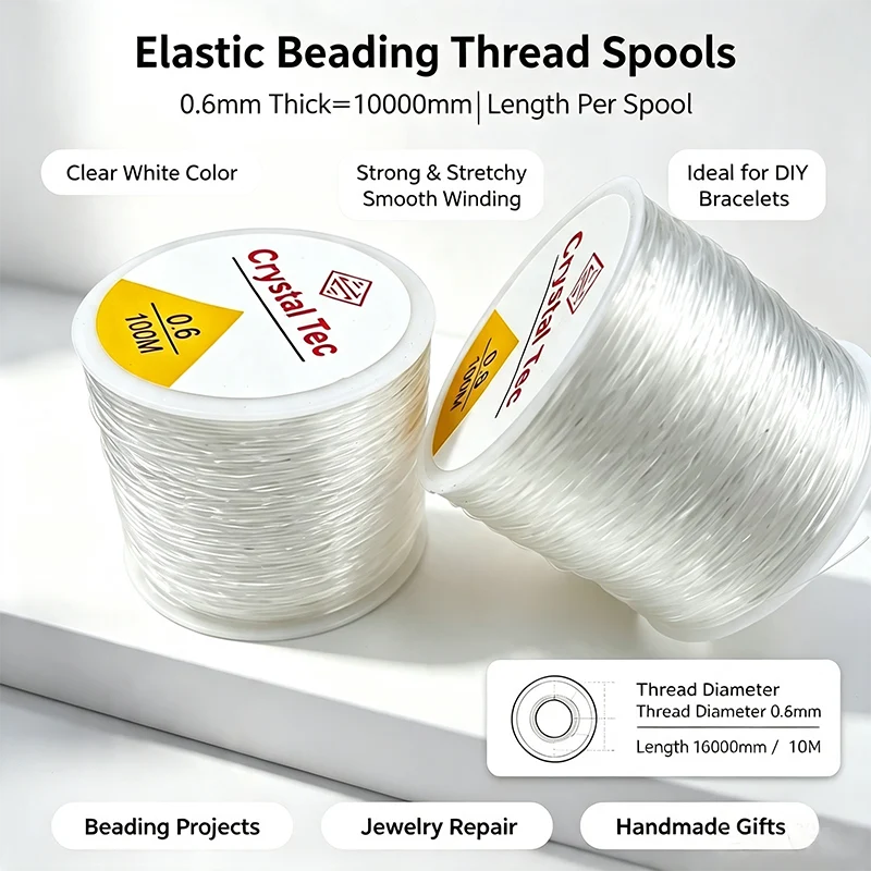 Elastic Beading Thread for Repeated Wear
