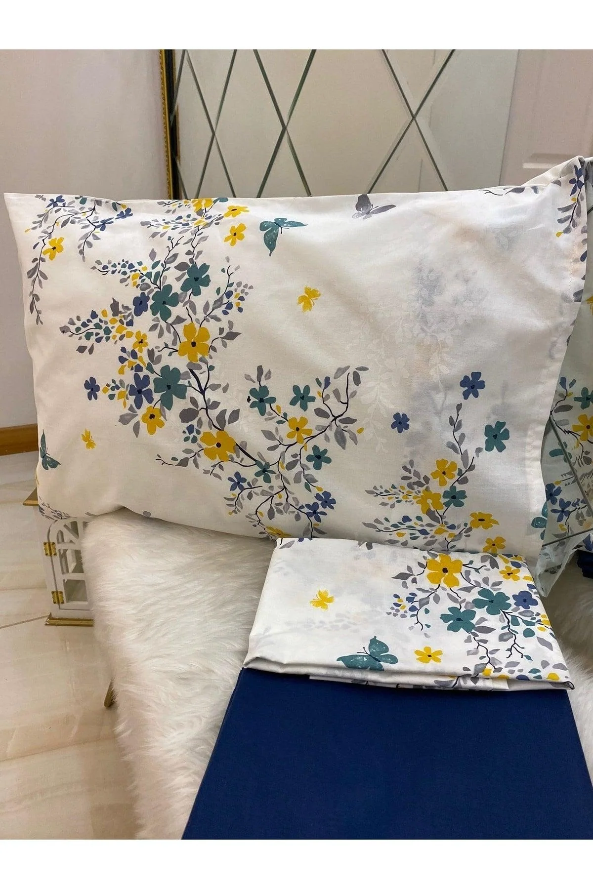 Elastic cotton bed sheet and pillow set breathable fabric 100% cotton