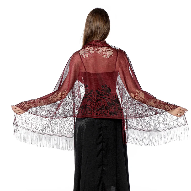 Elegant Lace Shawl Wrap