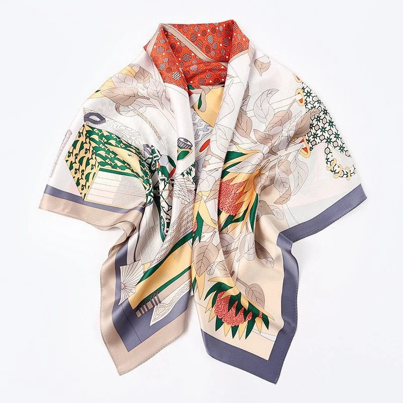 Elegant Square Windproof Silk Scarf
