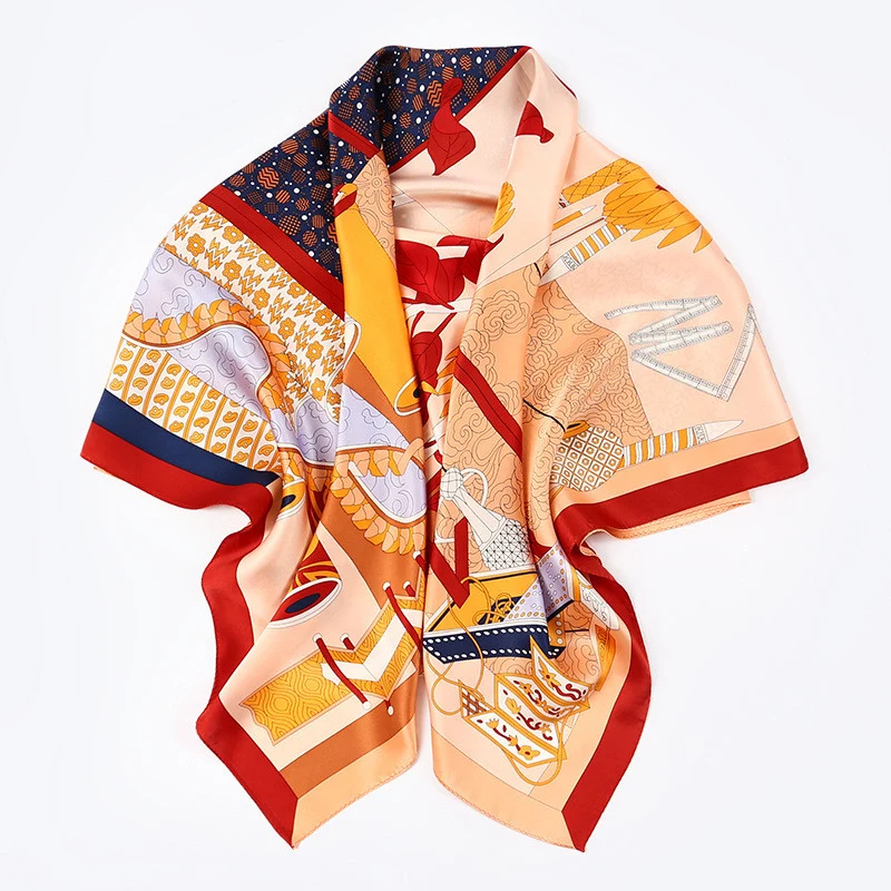 Elegant Square Windproof Silk Scarf
