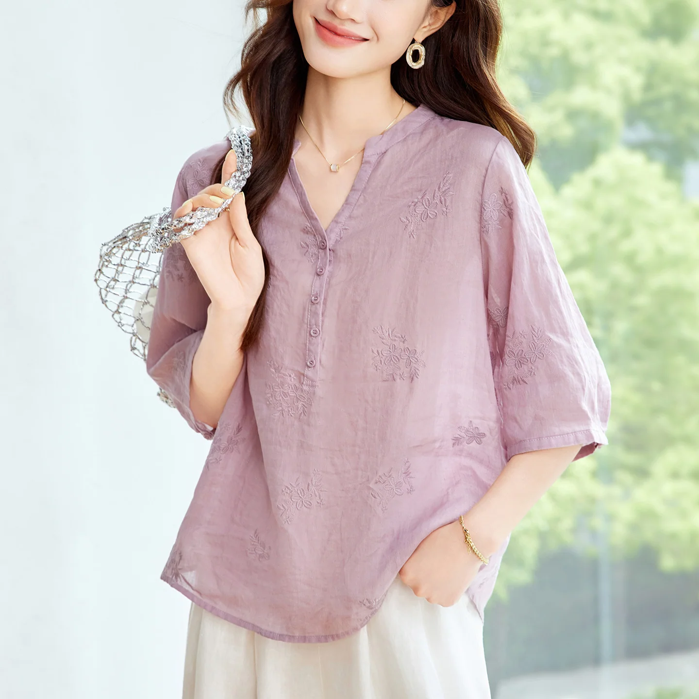 Elegant V-neck Top