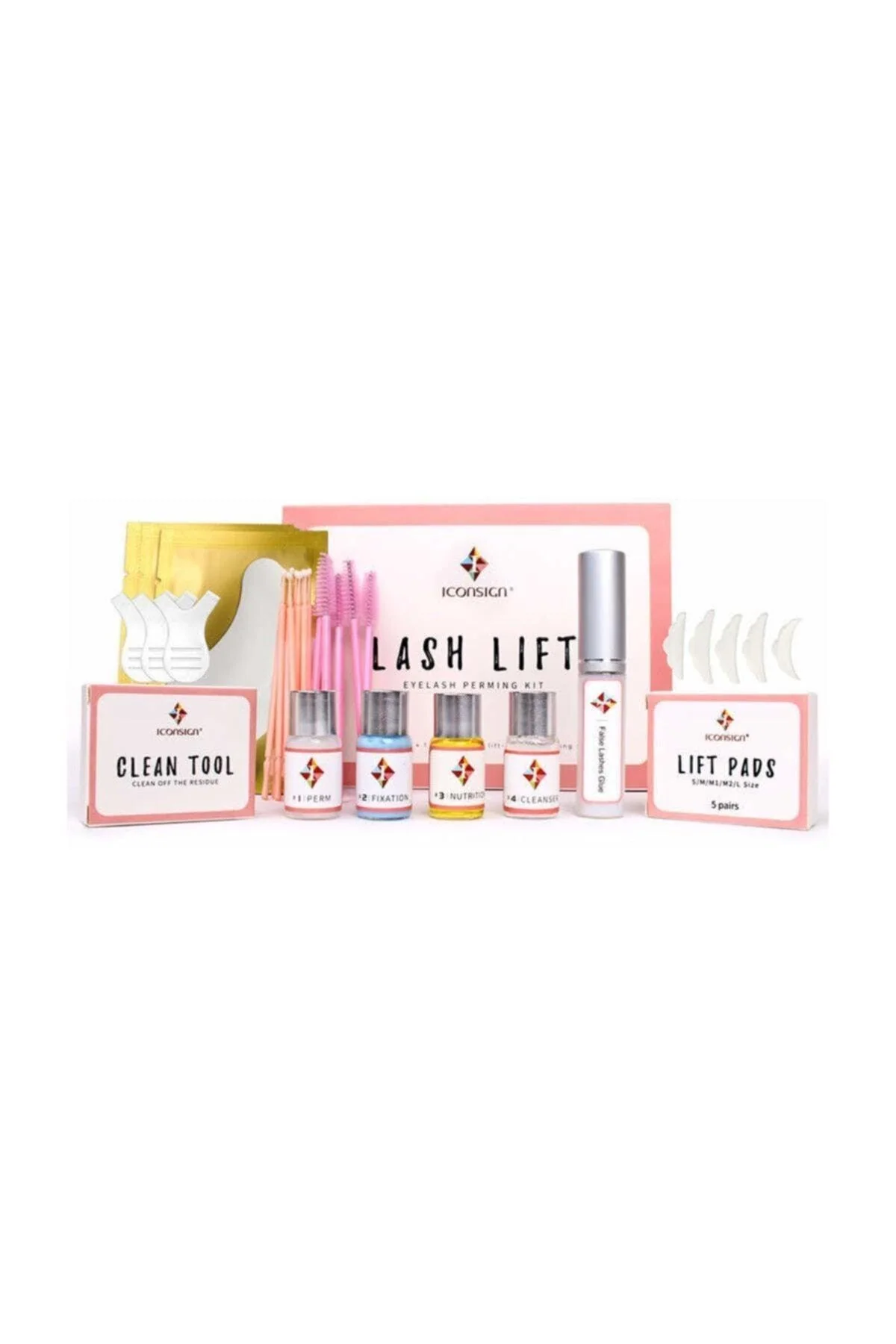 Complete Eyelash Lifting Kit with Perming and Nourishing Lotions