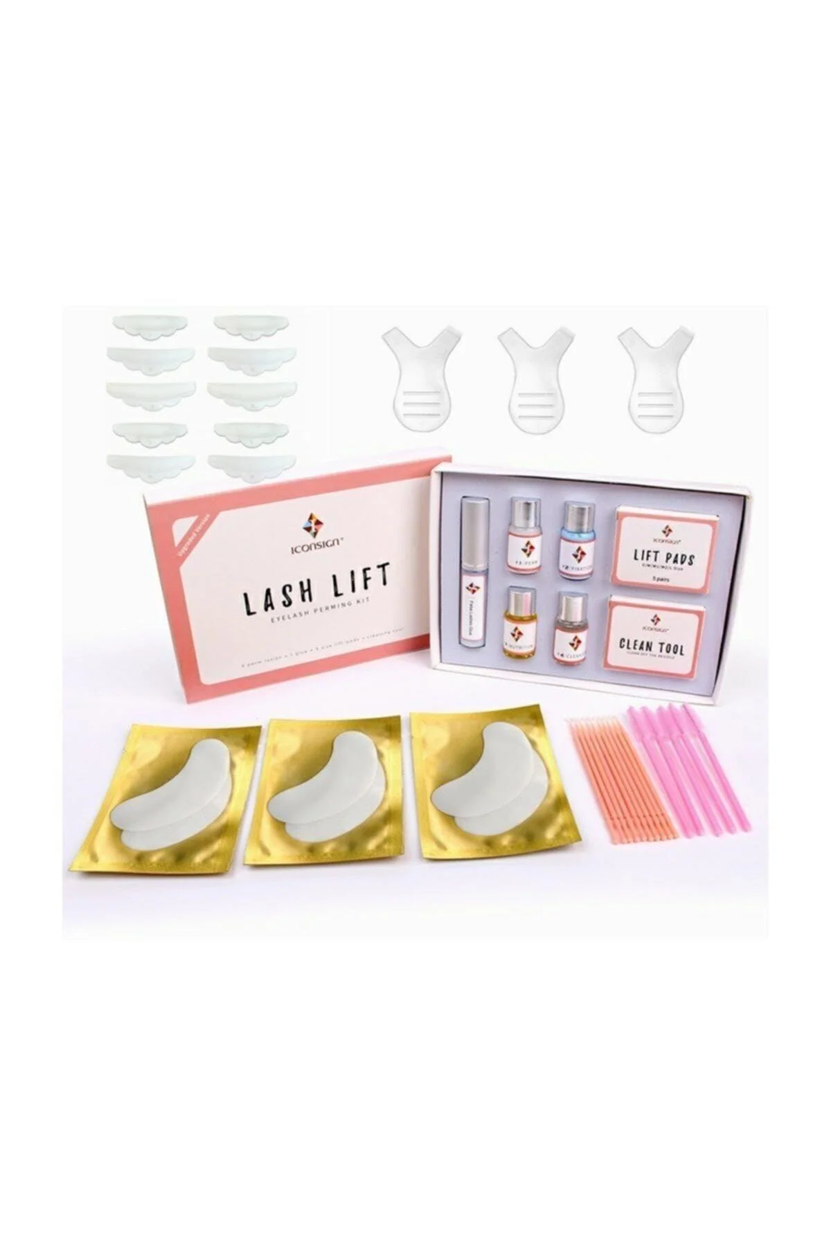 Complete Eyelash Lifting Kit with Perming and Nourishing Lotions