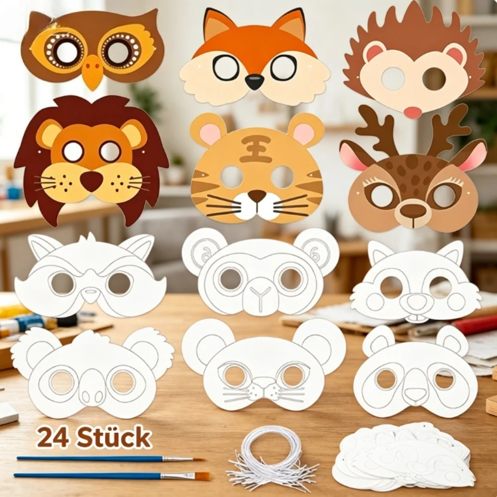 Fall Party Mask Set for 12+ Guests