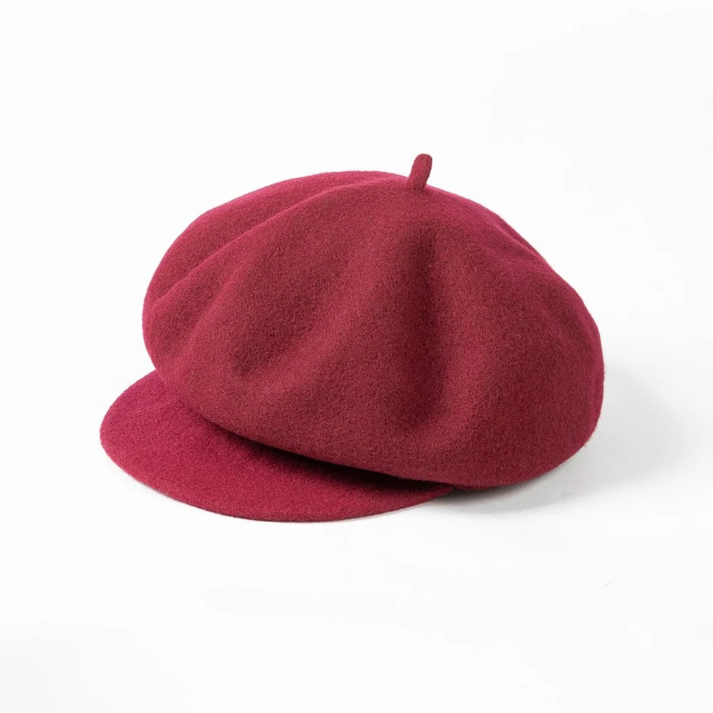 Fall Winter Wool Beret for Women
