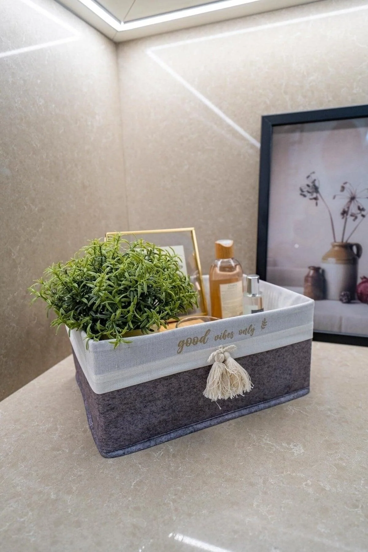 Felt Rectangular Organizer Box – Multi‑Purpose Storage Basket, 31×22×16 cm