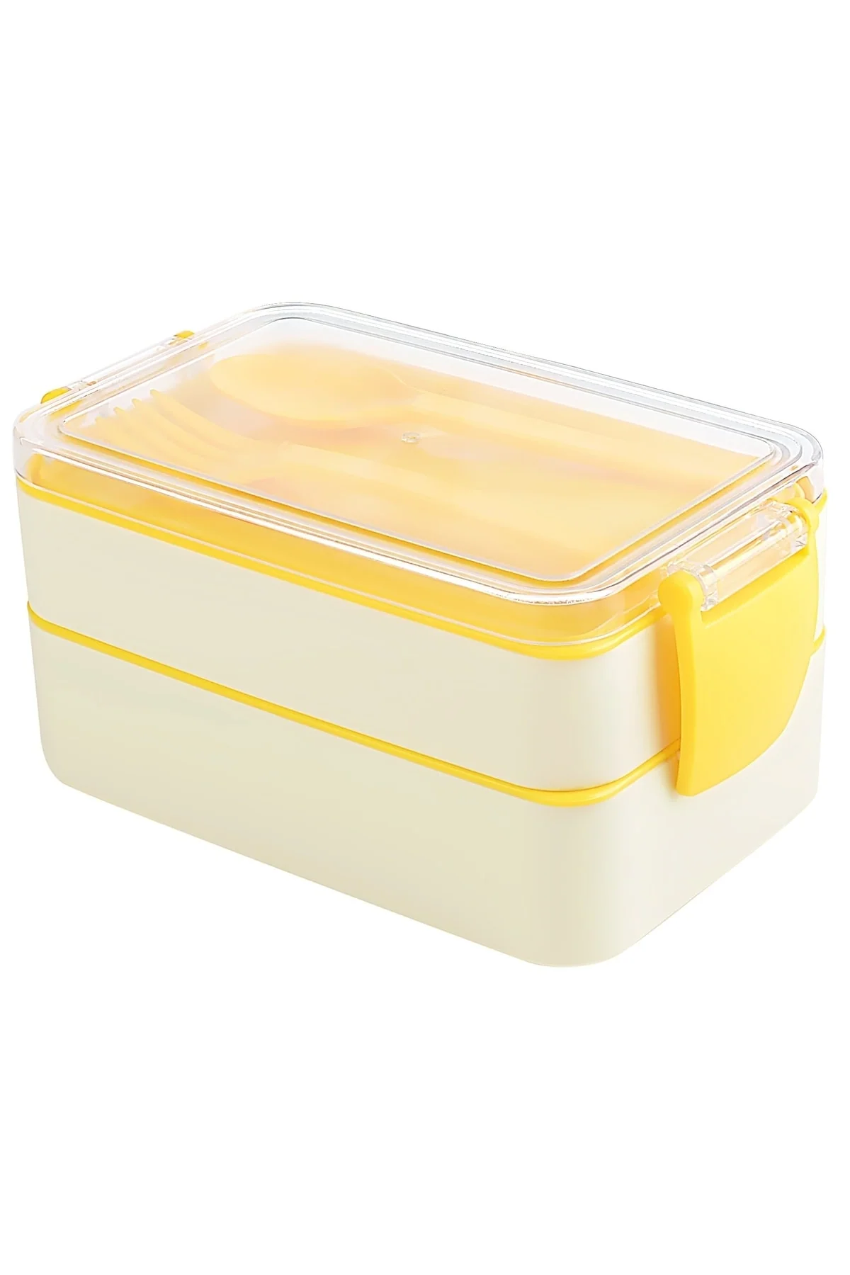 Compact BPA-free lunch box set with two compartments