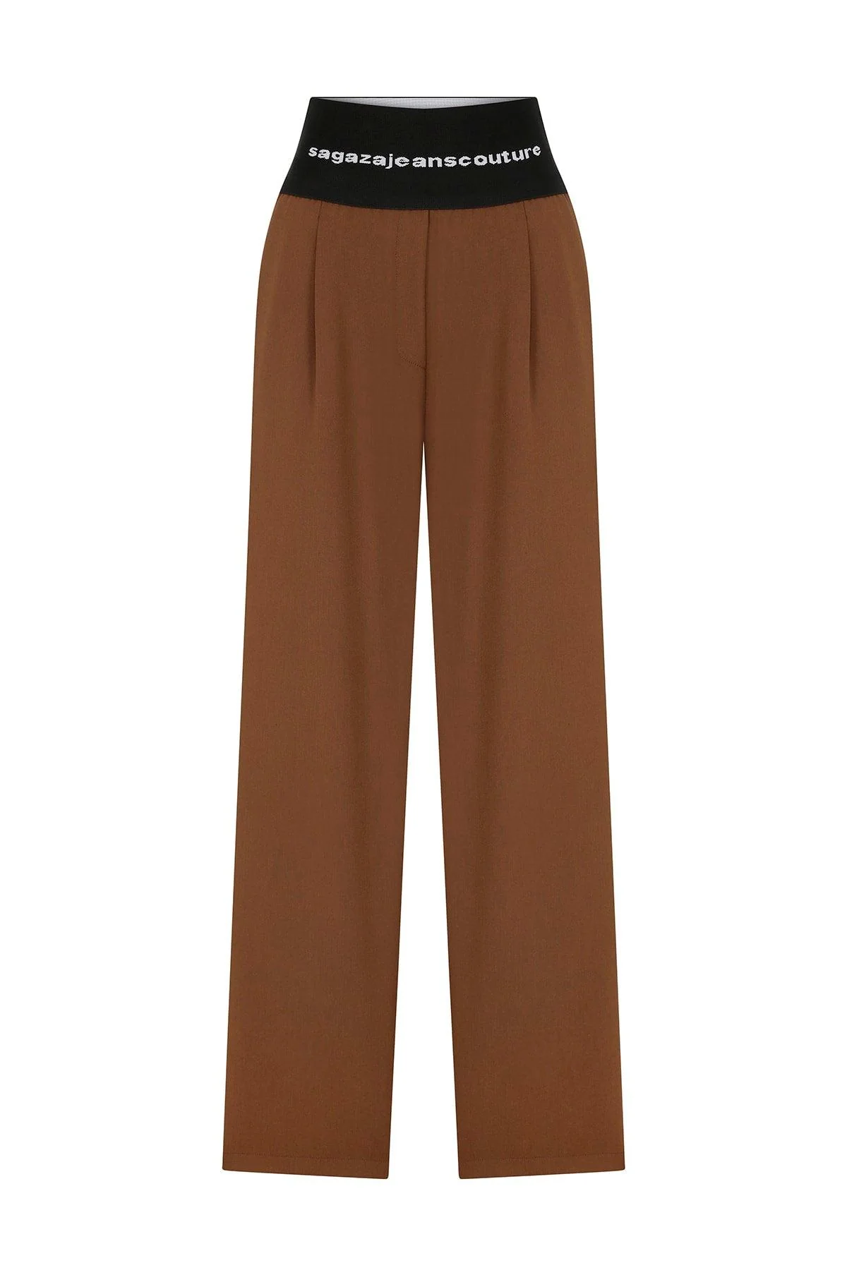 Women's elastic-waist pocket jogger pants in solid colors