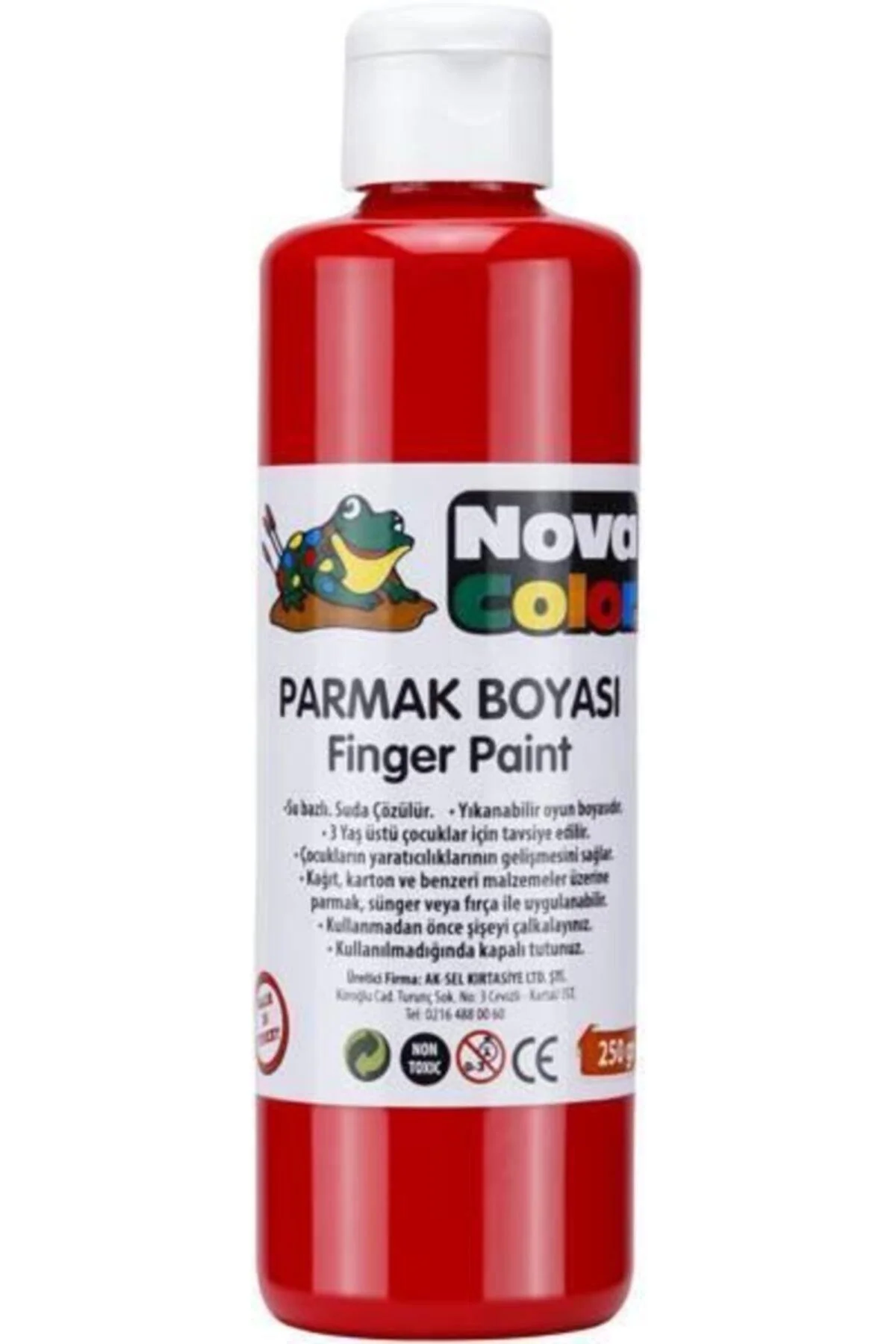 Premium Art Finger Paint Set - Red, 250g, Non-Toxic & Washable