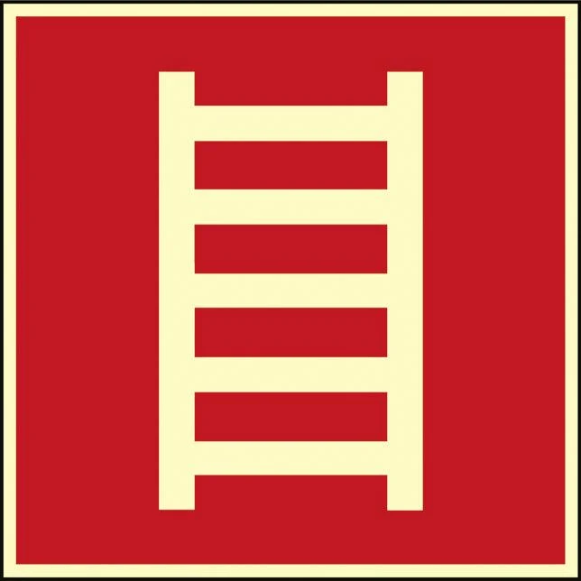 Illuminated fire safety stairwell sign for compliance and visibility