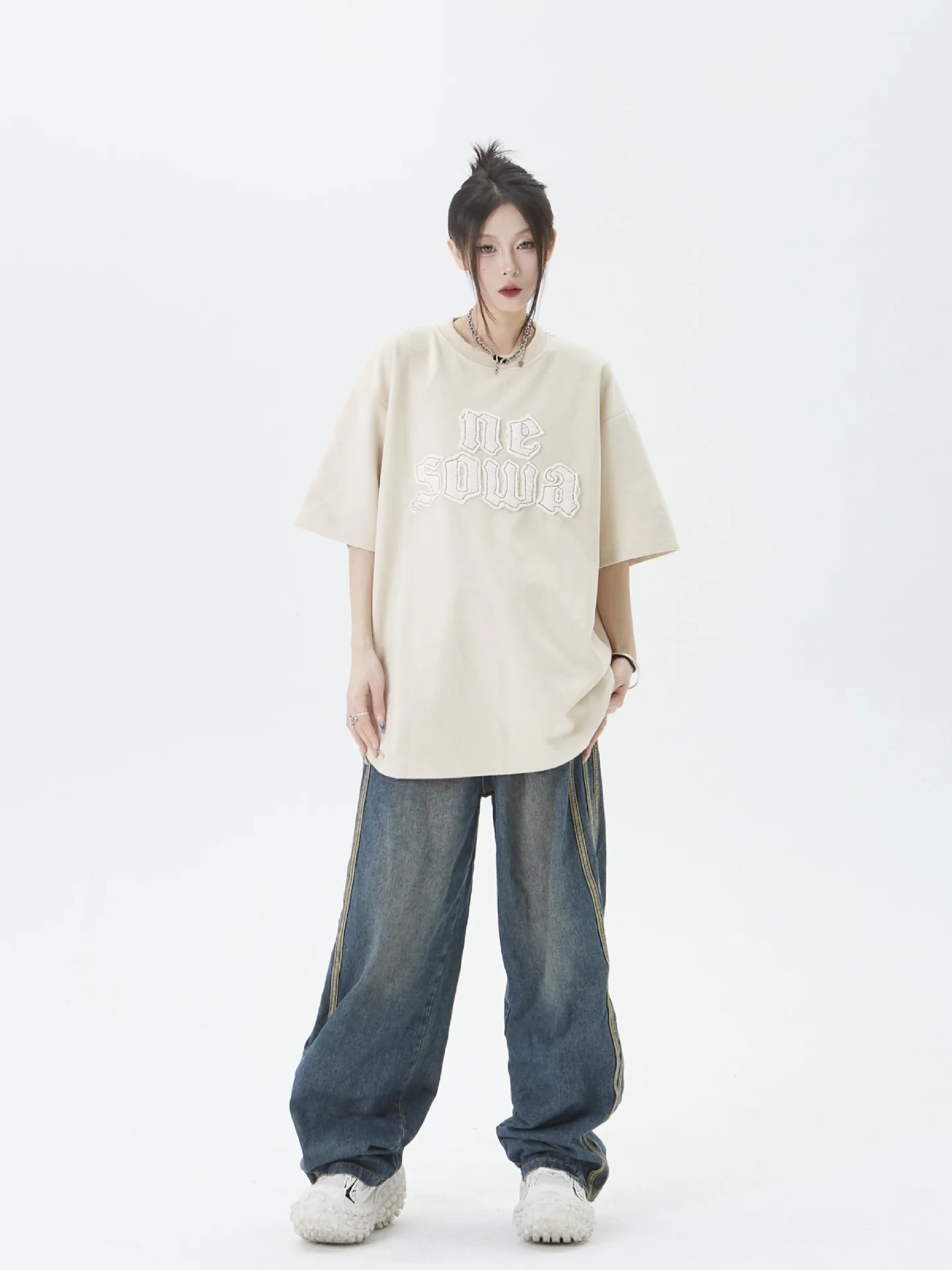 Flame Portrait Print Short Sleeve Tee