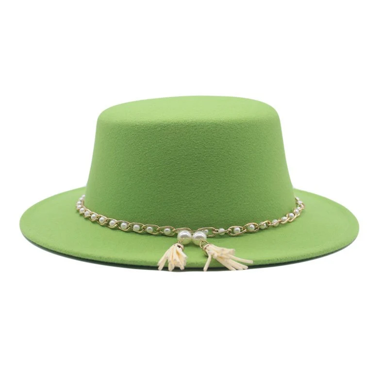 Flat Top Wool Hat