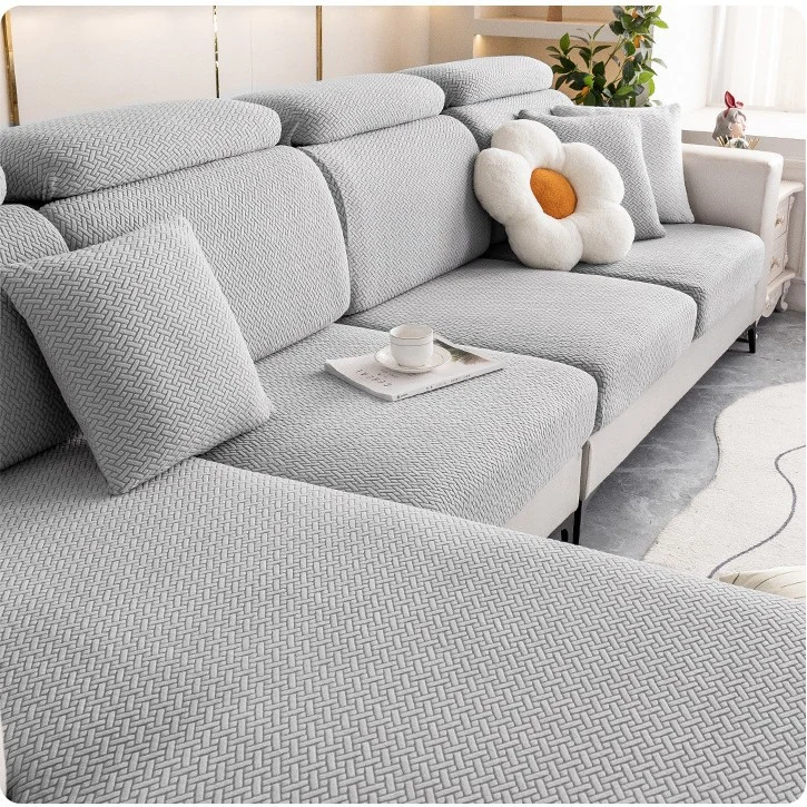 Fleece-Lined Sofa Cover with Non-Slip Bottom