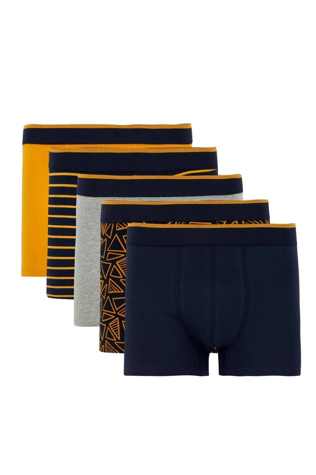 5-piece men's cotton boxer shorts with flexible fabric