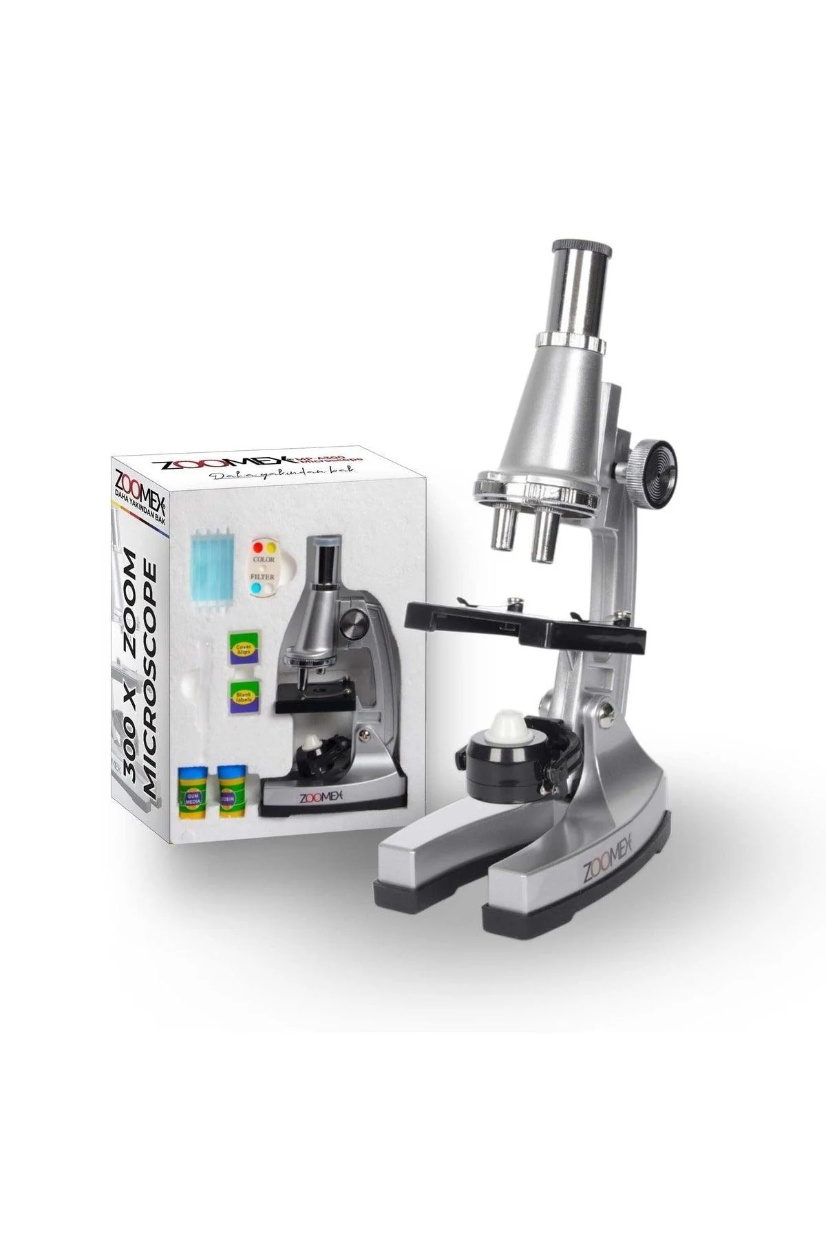 300x Magnification Floor Microscope with LED Light