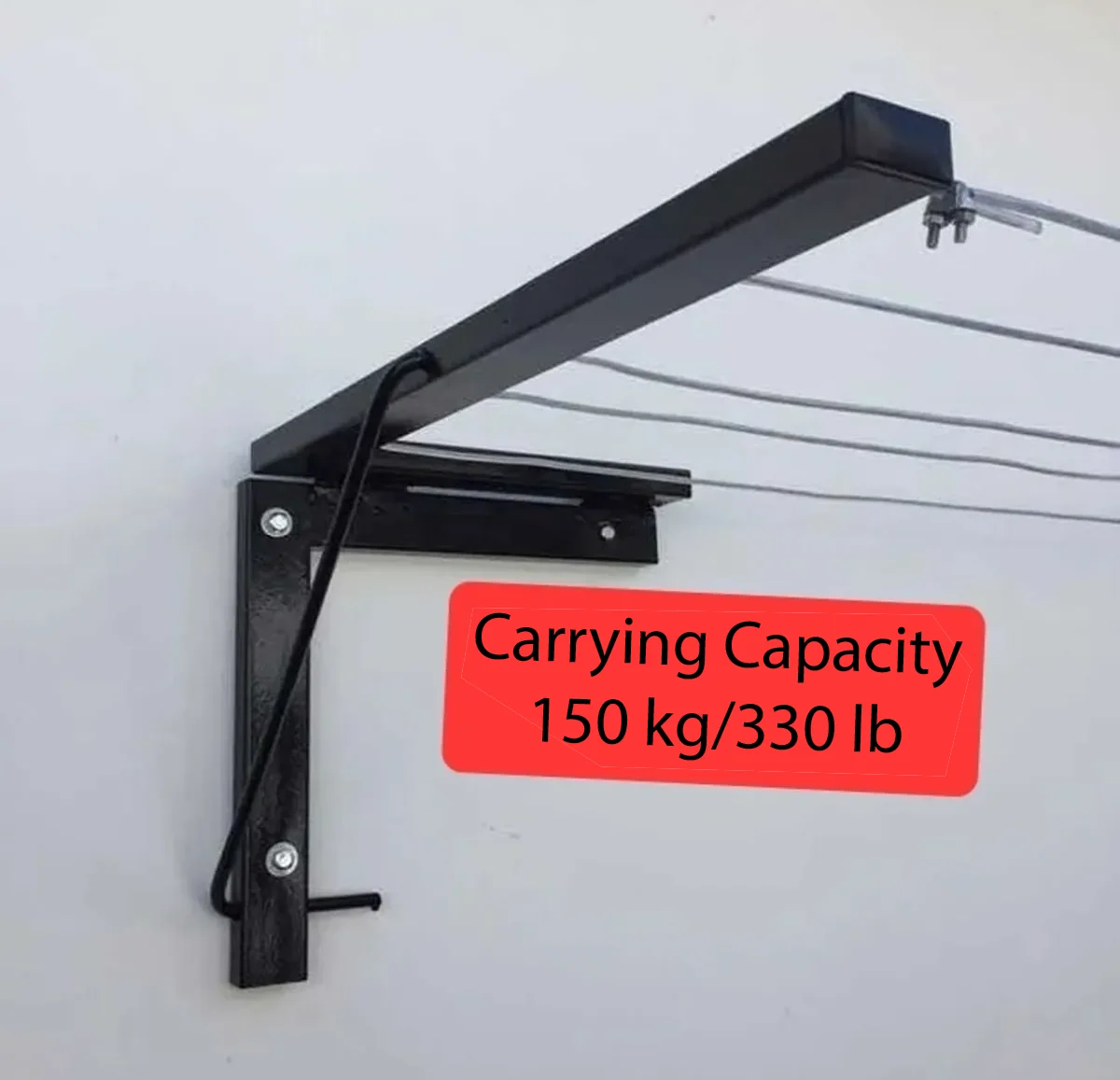 Collapsible laundry drying rack with practical installation