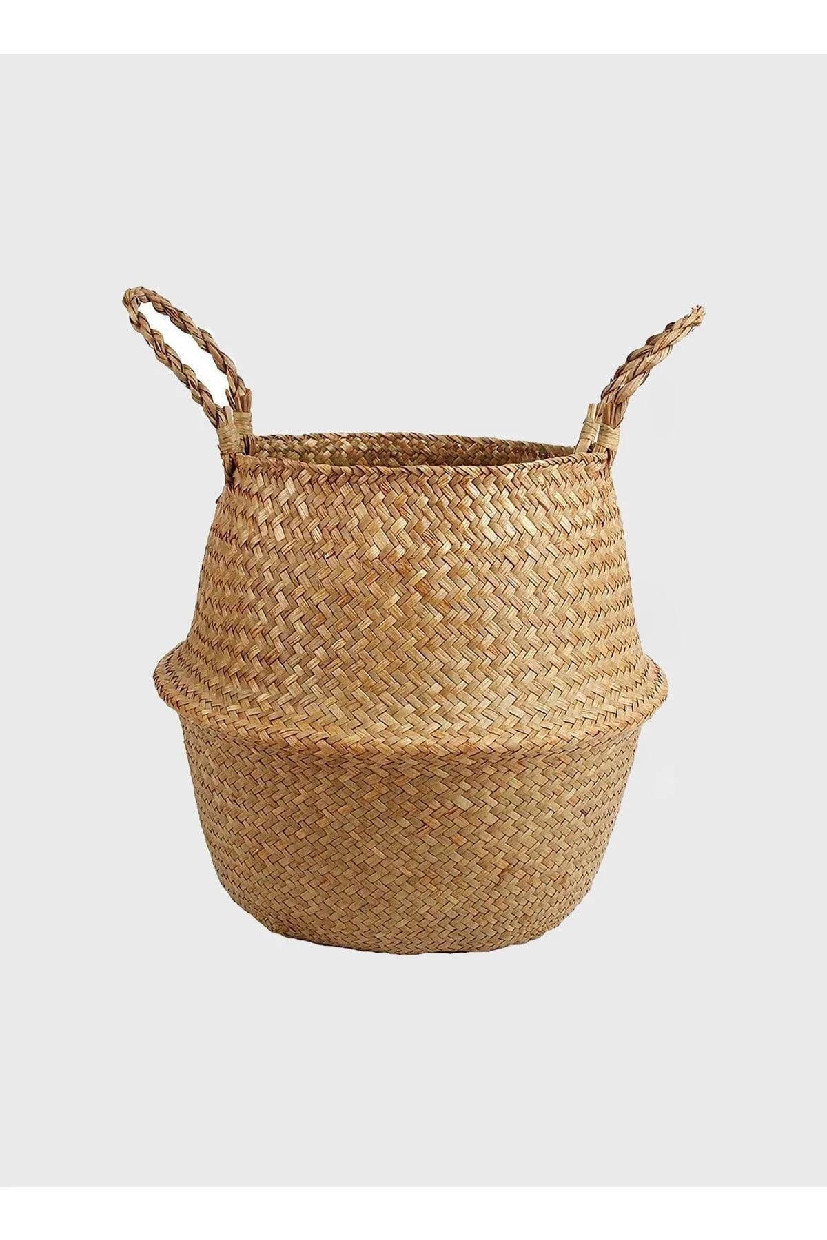 Handwoven wicker storage basket 35 x 32 cm