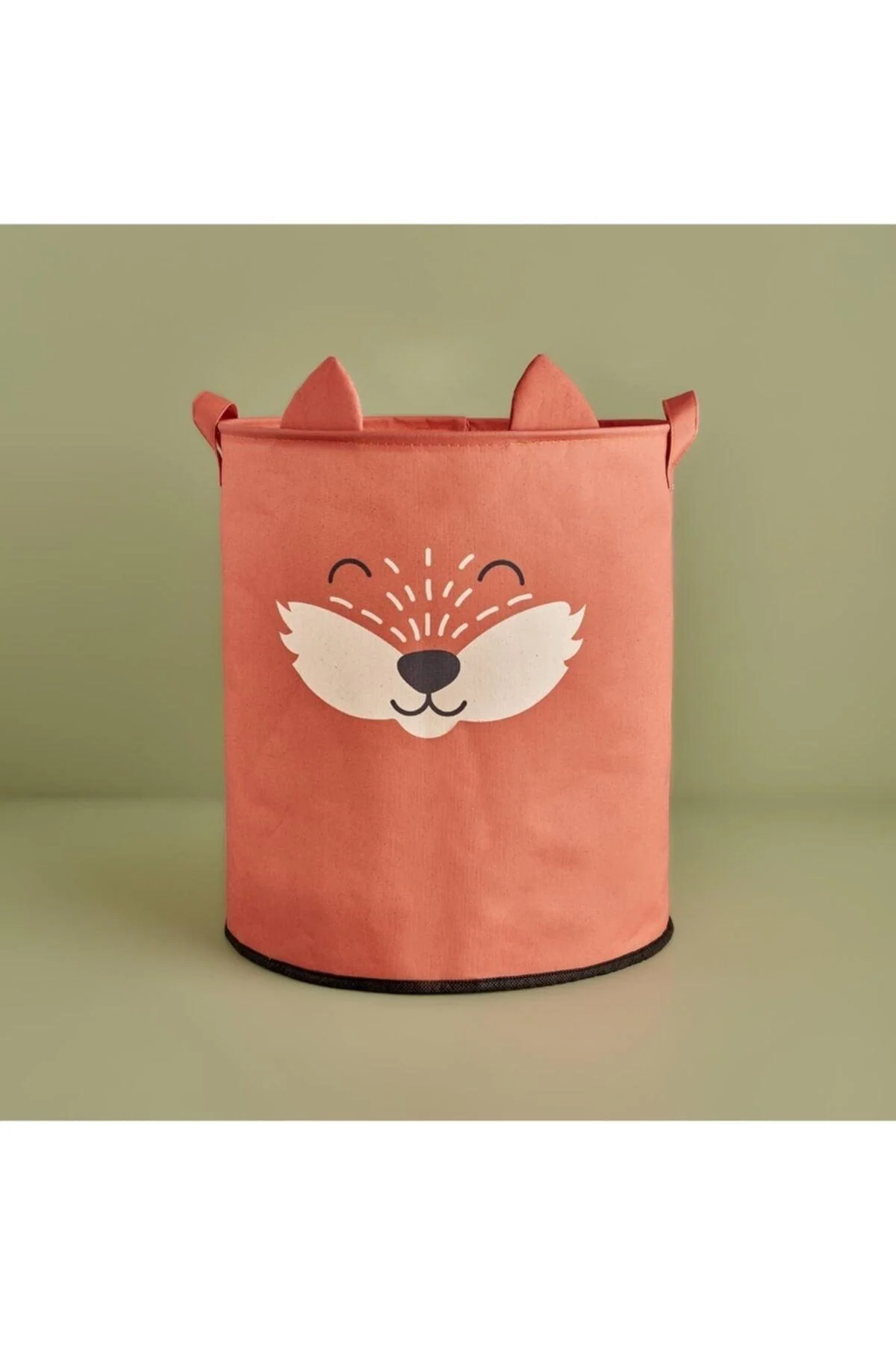 Pastel Fox Print Storage Basket 37 x 42 cm