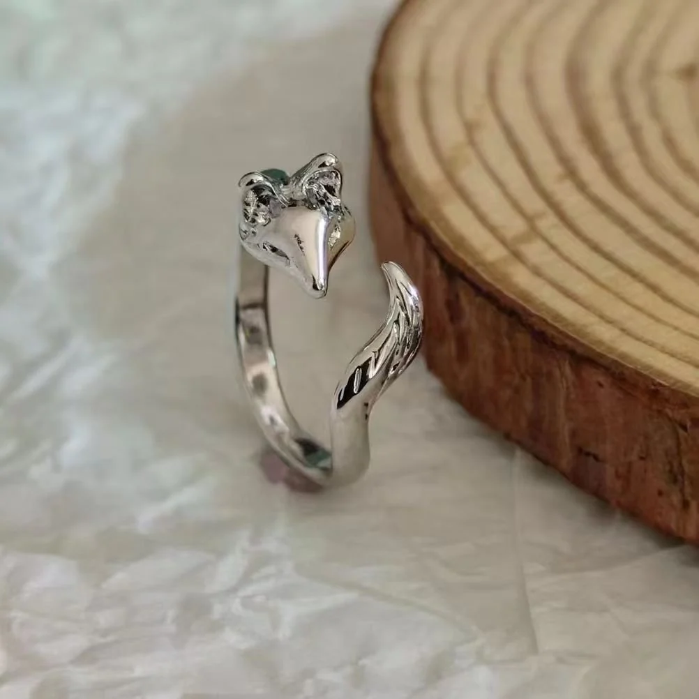 Fox-Shaped Adjustable Open Ring for Women