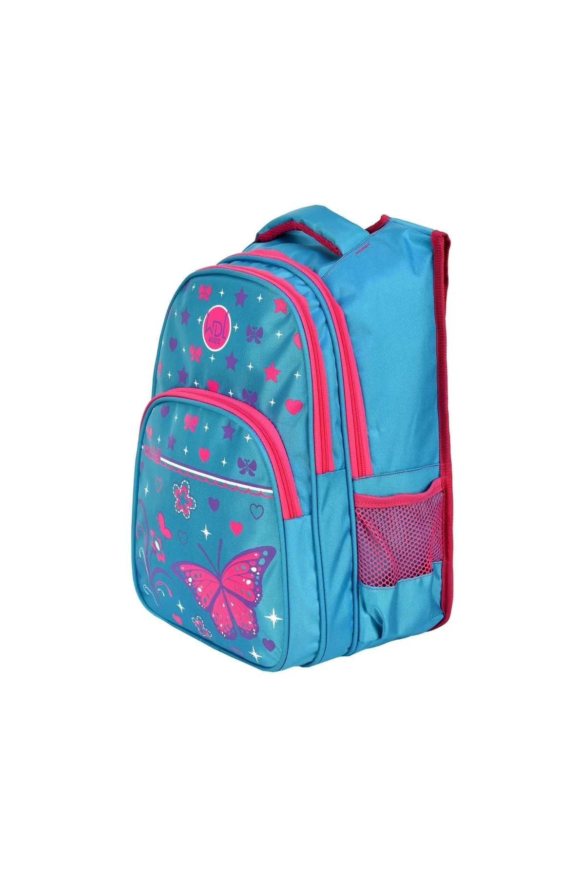 Turquoise butterfly pattern primary school backpack and lunch box set