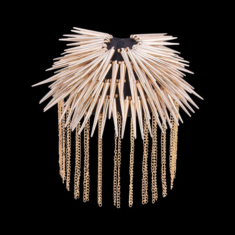 Fringe Epaulette Tassel Rivet Accessory