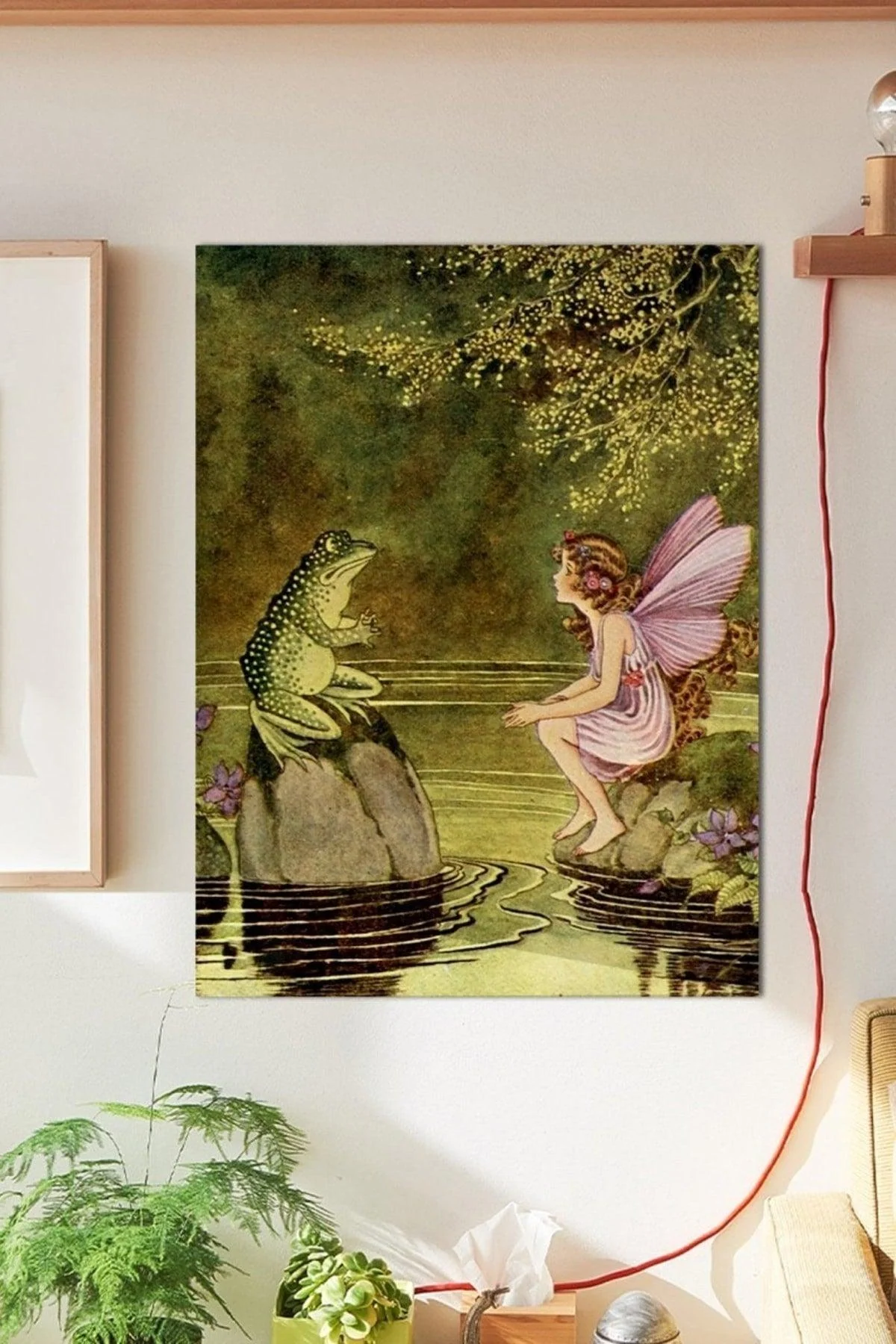 Large frog pixie wall poster 45x30cm high-resolution print