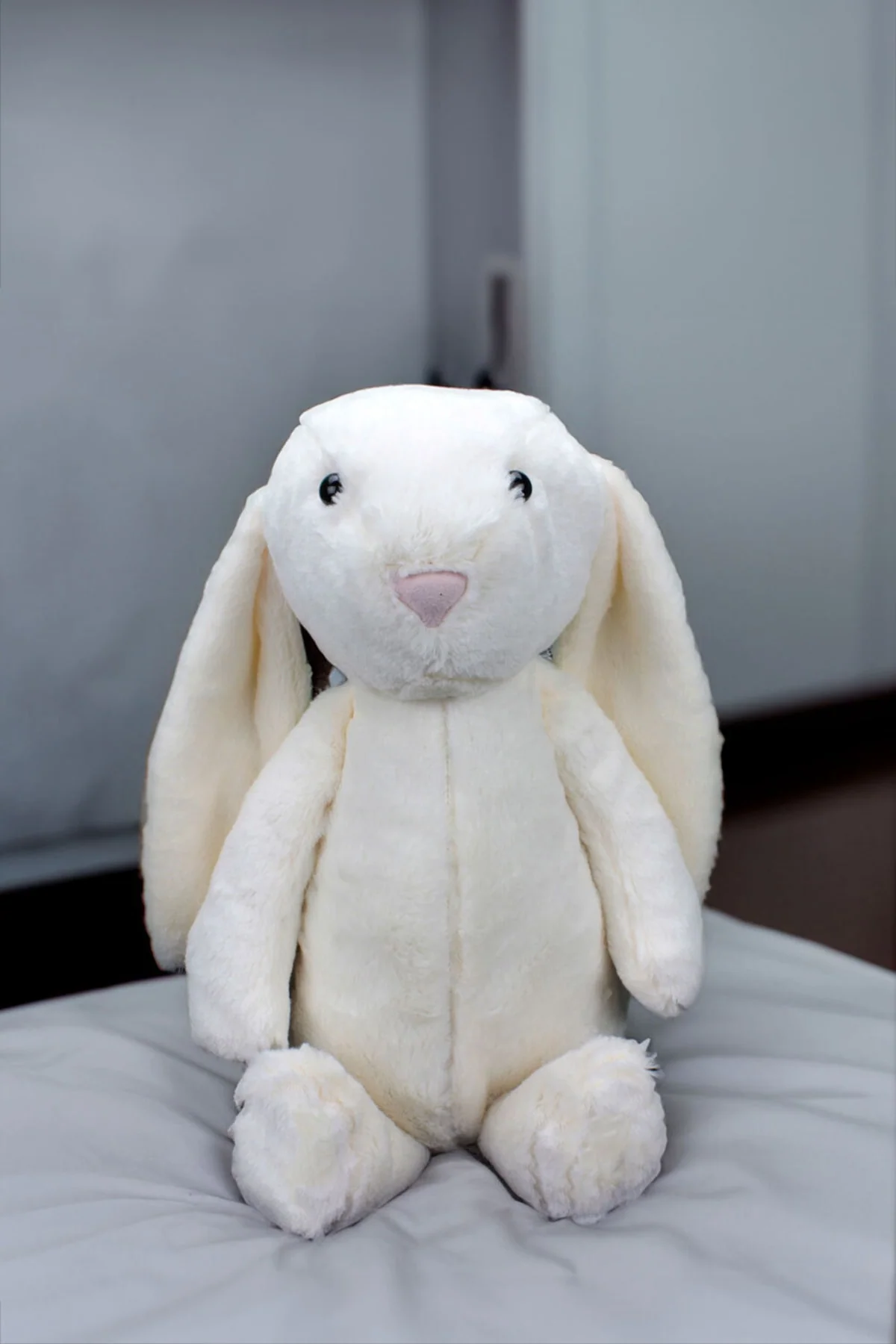 50cm plush rabbit toy in ecru for kids and nursery decor