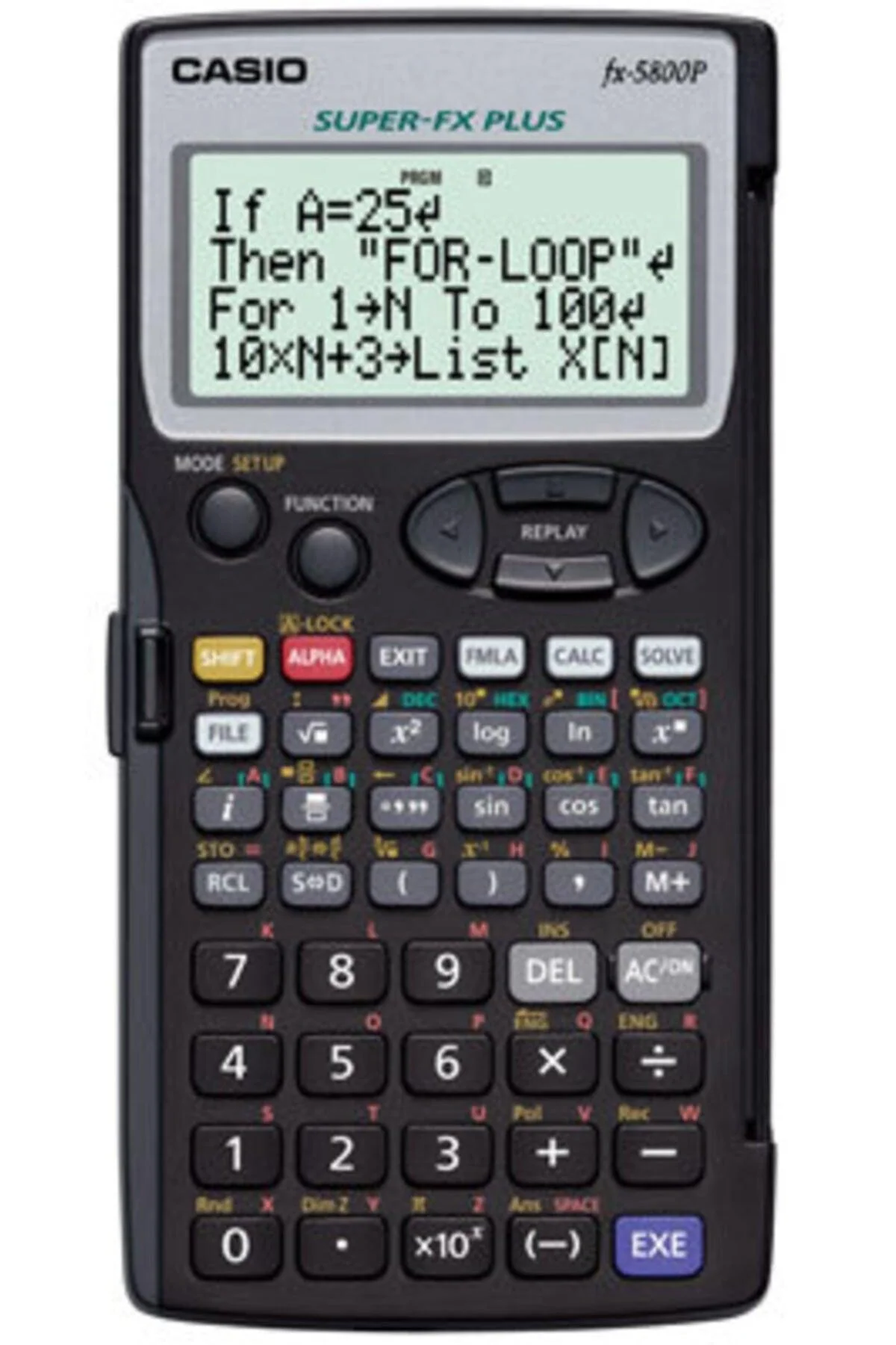 Scientific function calculator with programmable features