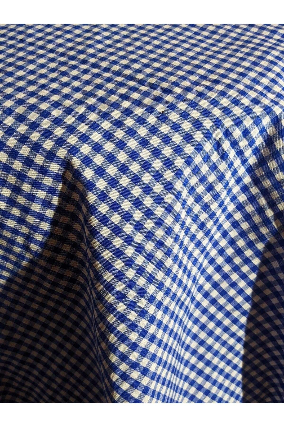 Gingham-patterned tablecloth with sewn edges nostalgic design