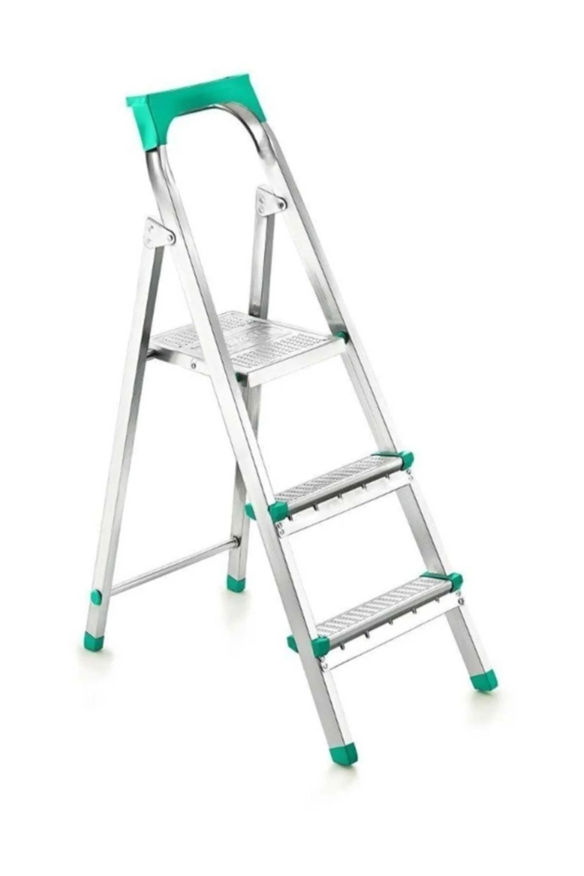 2‑in‑1 Folding Step Ladder with Metal Frame and Plastic Wedge – 60 cm Height
