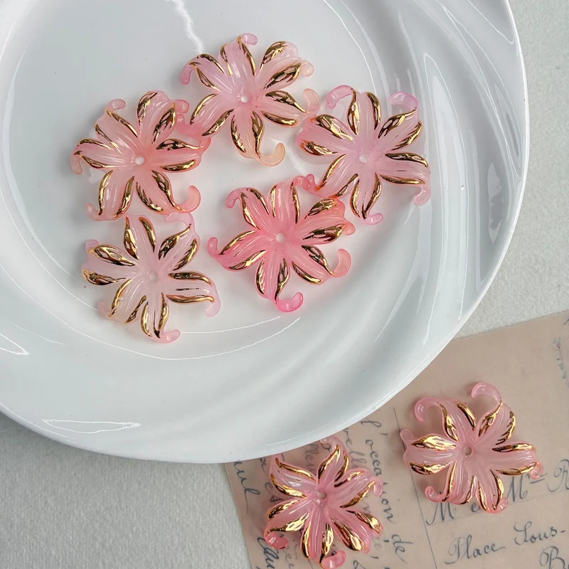 Gold Accent Flower Charms