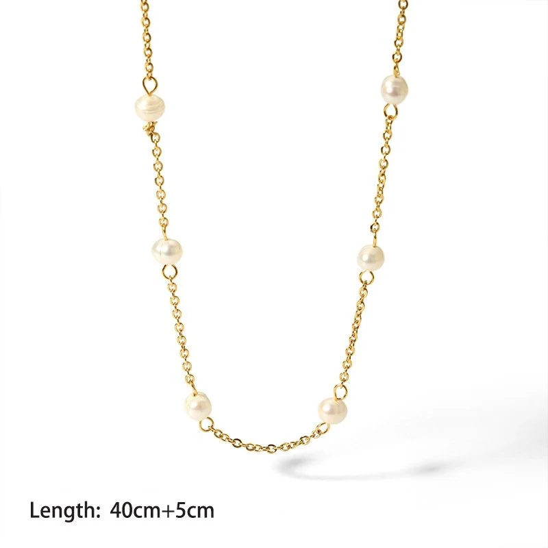 Gold Pearl Necklace