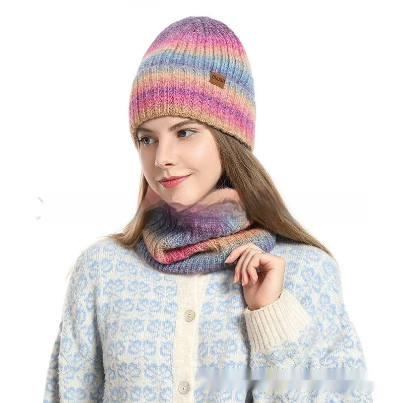 Gradient Women's Winter Scarf & Hat Set