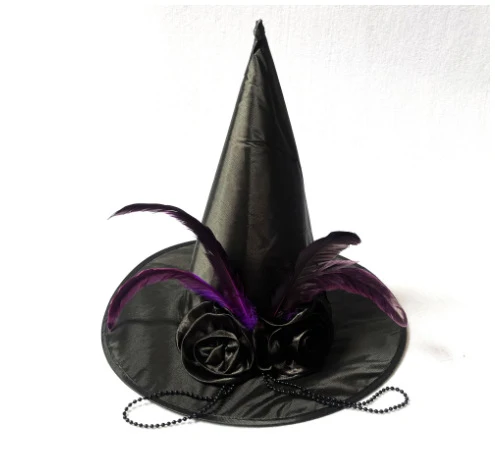 Halloween Ruffled Witch Hat for Women