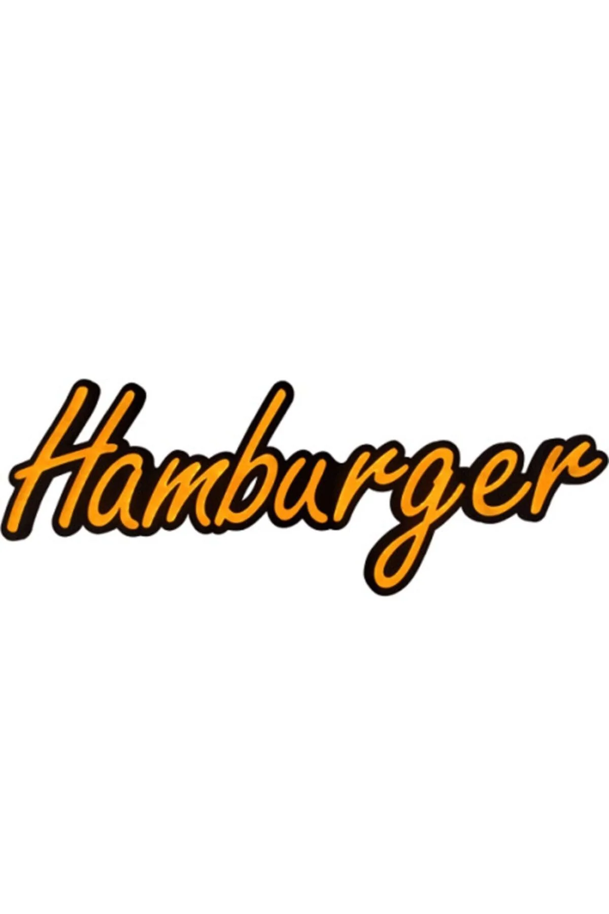 45×122 cm LED Neon-Style Sign – Hamburger Graphic