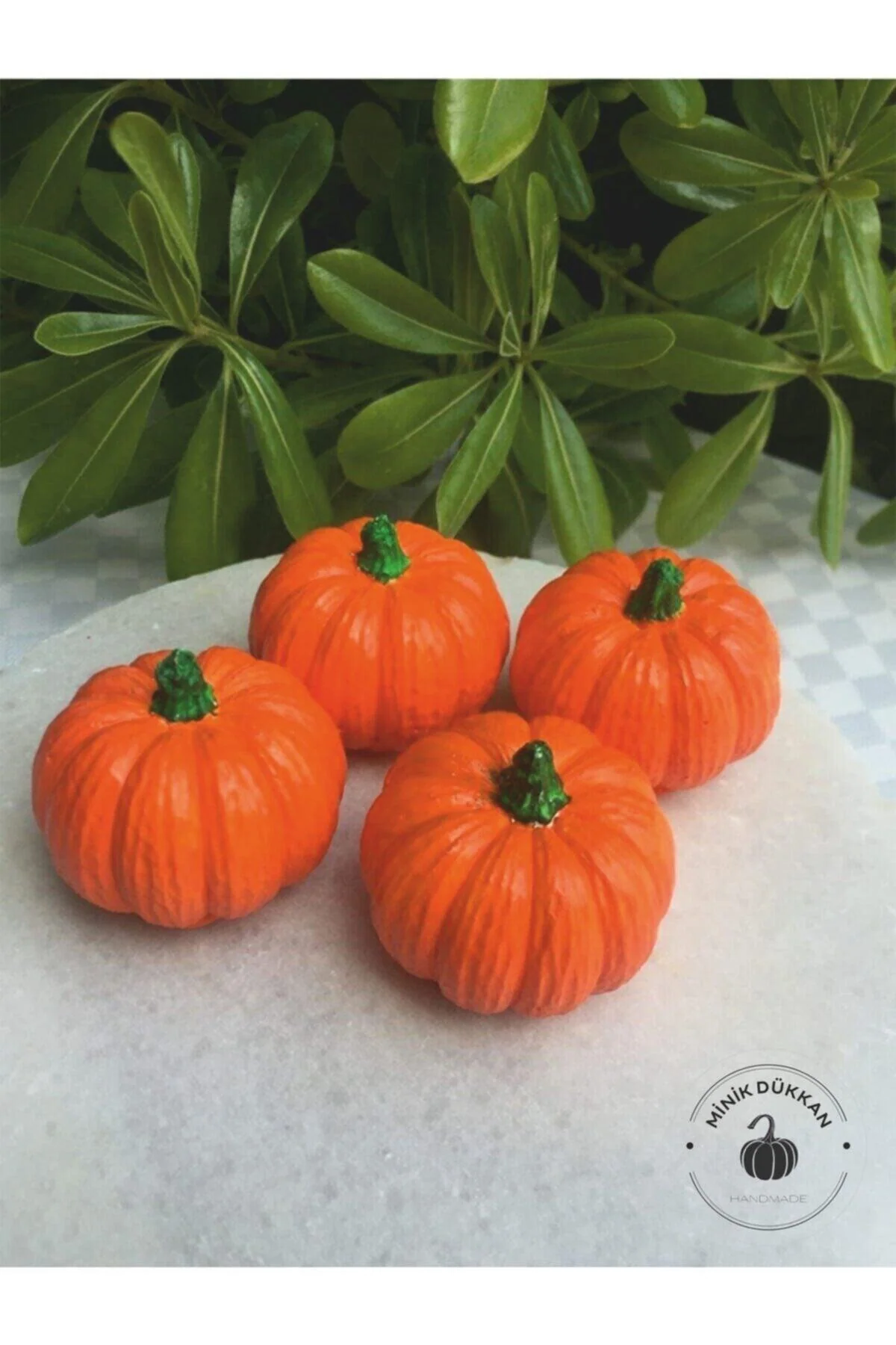 Set of 4 Handmade Decorative Pumpkins