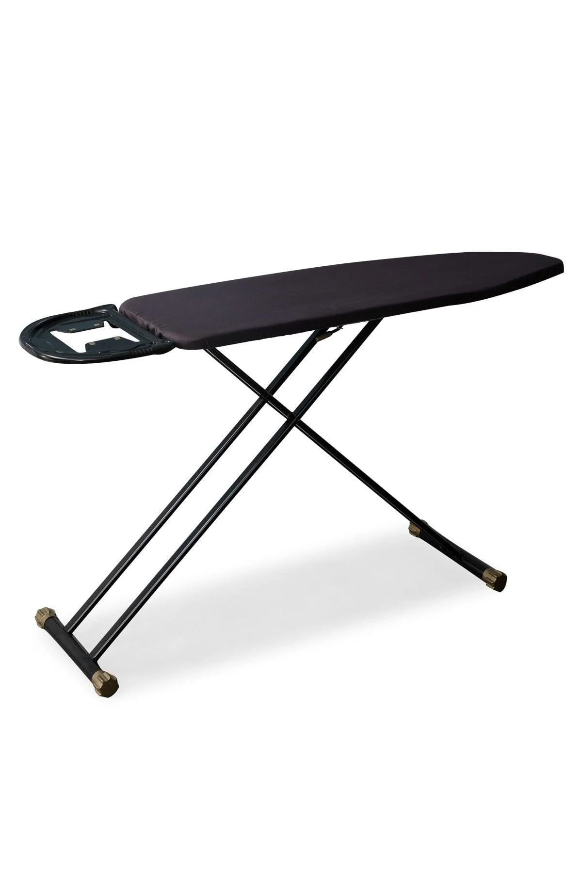 Adjustable height ironing board with 36x114cm steam-permeable surface
