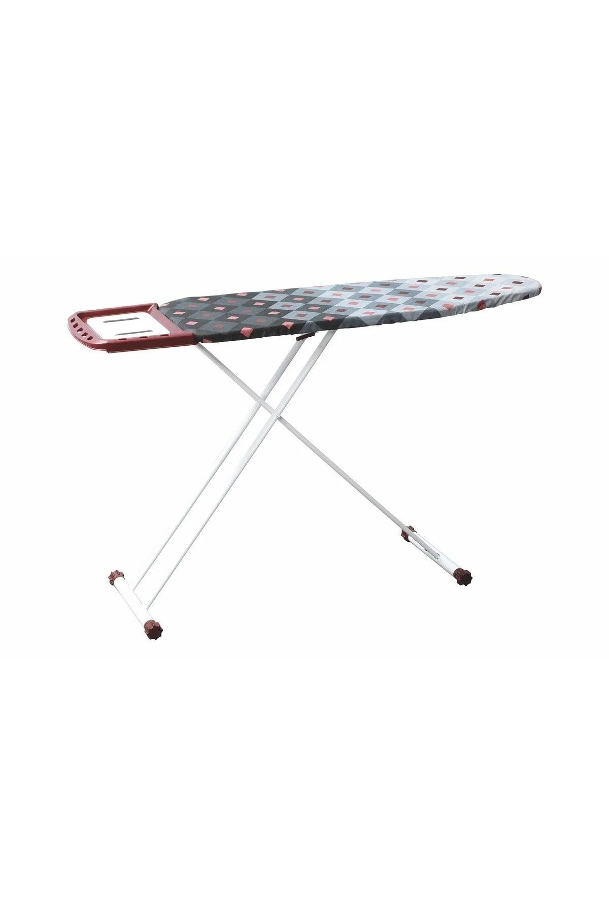 Heavy-duty ironing board with adjustable height and heat-resistant pad